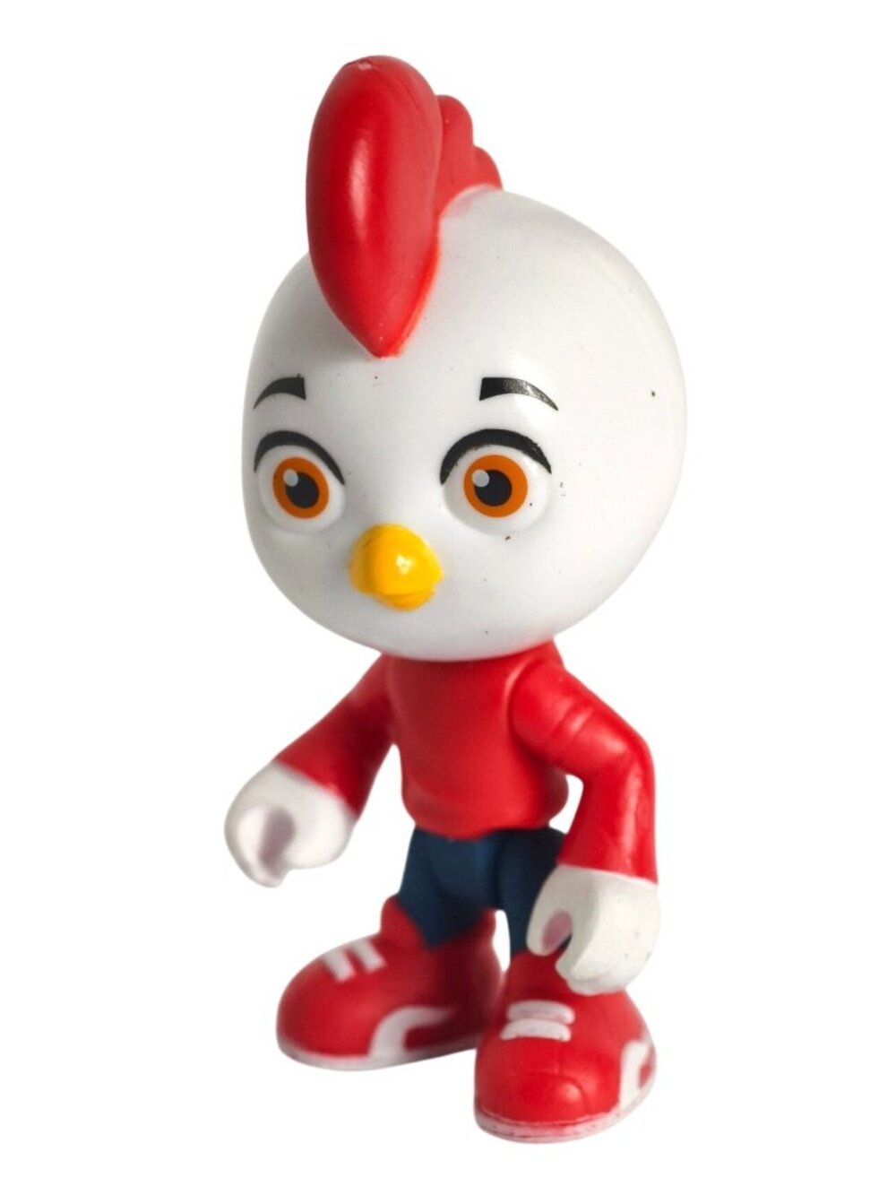 Top Wing Rod Rooster 3" Chicken Toy Figure Red White Playskool Collectible